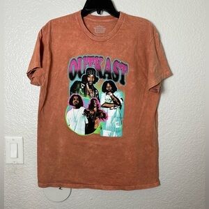 OutKast Acid Wash Vintage T-Shirt in Orange